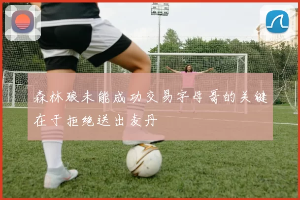 森林狼未能成功交易字母哥的关键在于拒绝送出麦丹